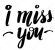 I Miss You